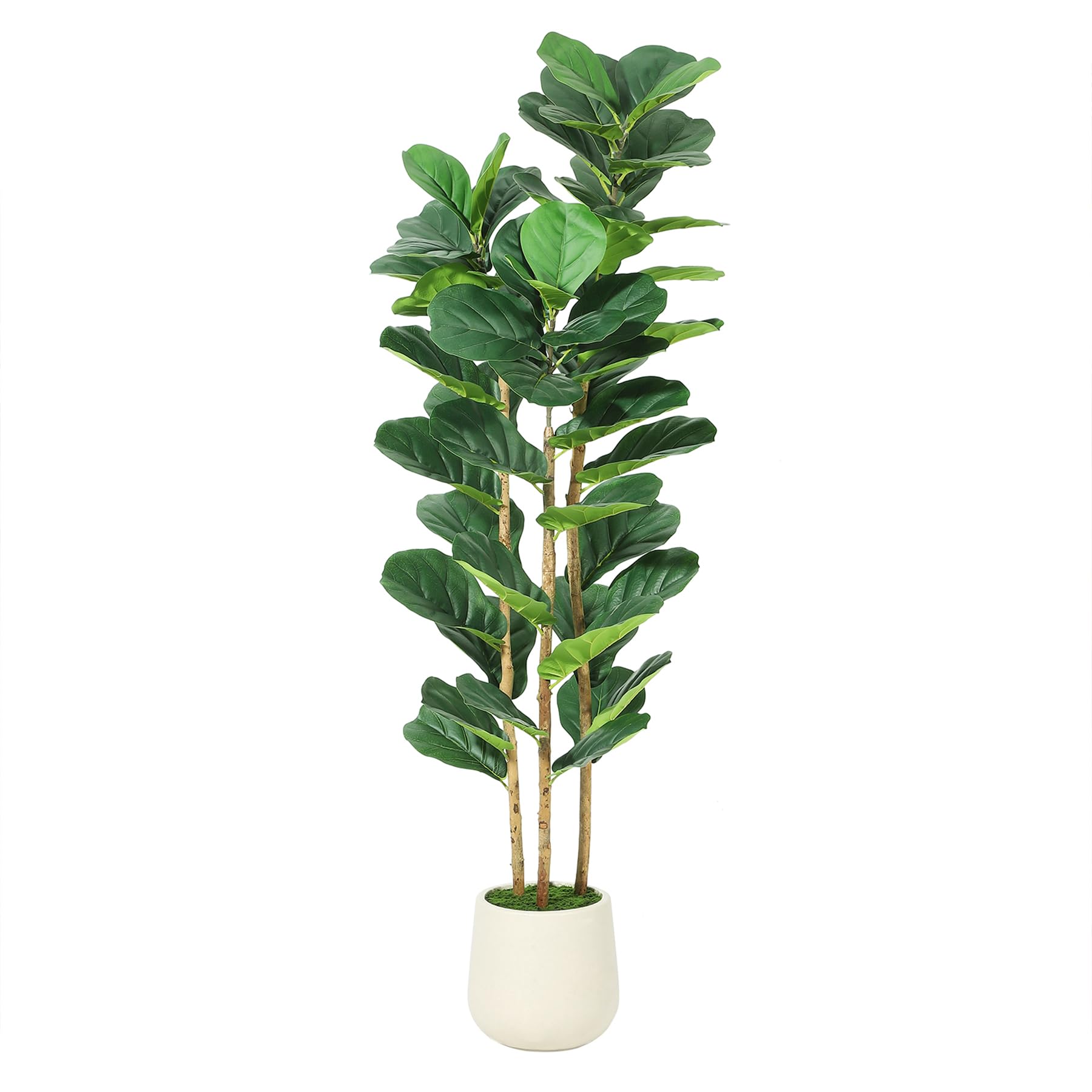 Artificial Fiddle Leaf Fig Tre - Rubber Plant Ficus recension och pris