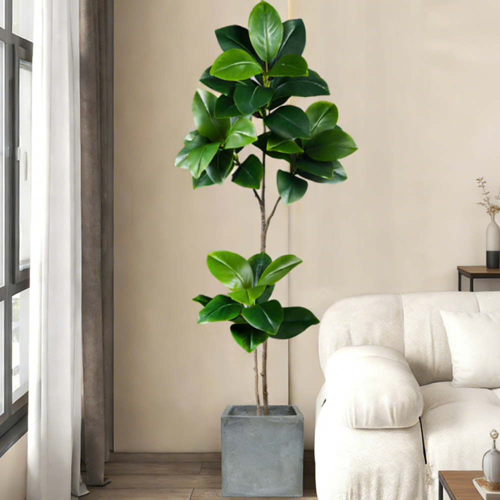 74-140cm Artificial Rubber Tre - Rubber Plant Ficus recension och pris