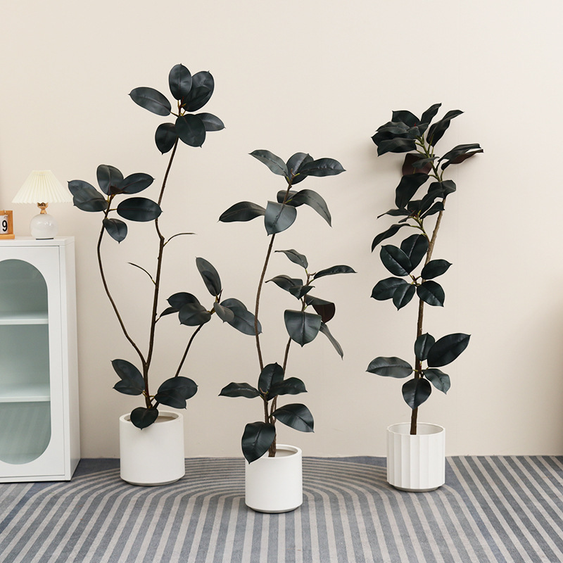 Artificial Plastic Potted Plan - Rubber Plant Ficus recension och pris