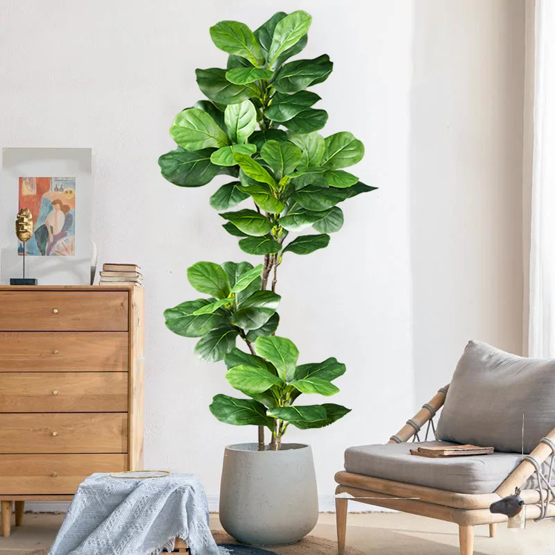2-4.9FT Large Artificial Ficus - Rubber Plant Ficus recension och pris
