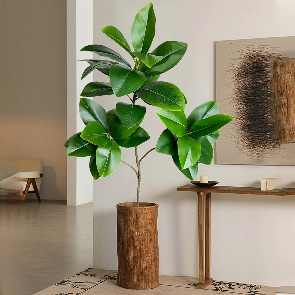 2-4.5FT Artificial Rubber Tree - Rubber Plant Ficus recension och pris